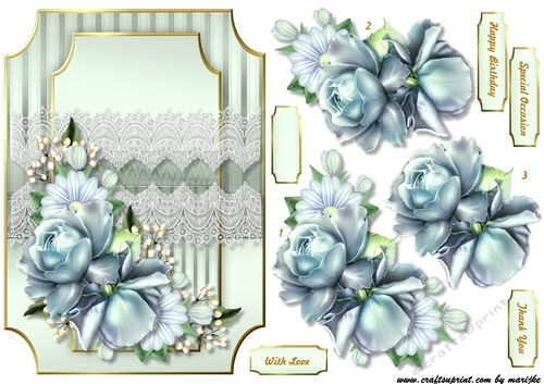 A5 Classic  Edwardian  Roses