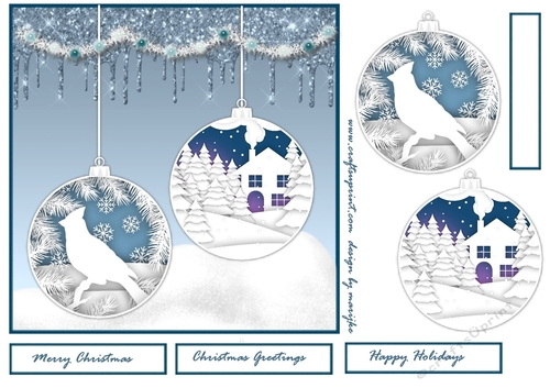 Paper Cut Baubles Quick card  3