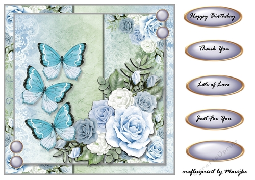 Topper Roses & Butterflies 3