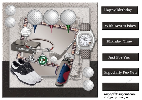 Male  Card  GOLF 3