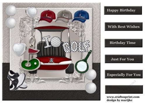 Male  Card  GOLF 4