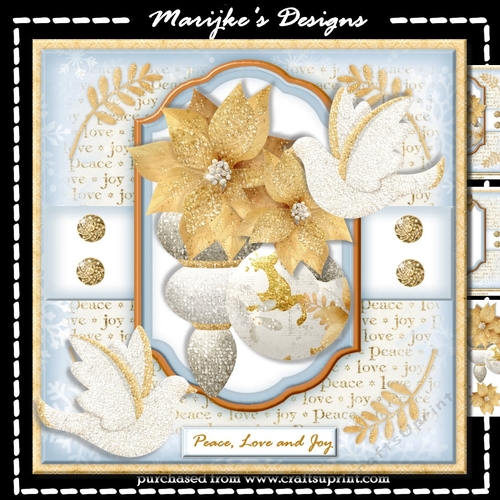 Glorious Christmas Baubles  &  Doves Mini Kit