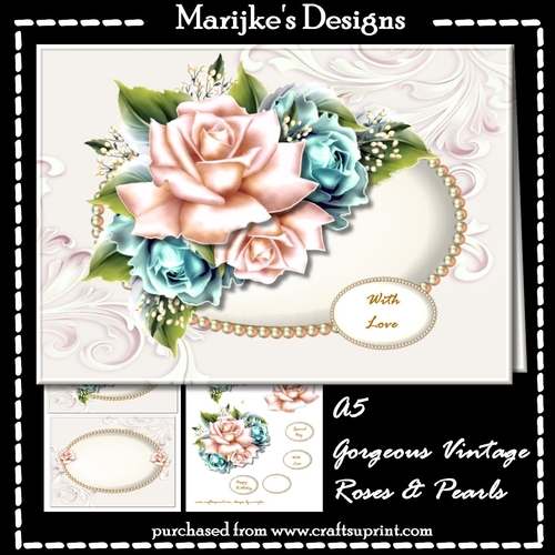 Gorgeous Vintage  Roses & Pearls Mini Kit