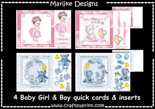 Kit 4 Quick Baby Boy & Girl & Inserts