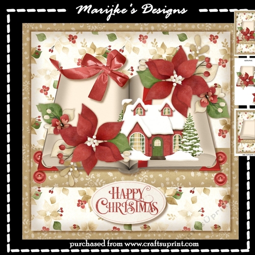 Christmas Book Snowy Cottage  Mini Kit