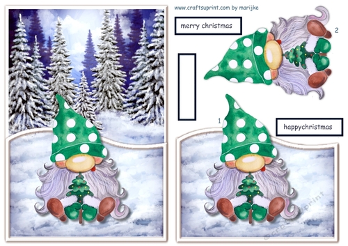   A5 Christmas Gnome 3  