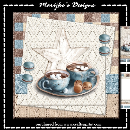 Cozy Christmas White Wooden Star  Mini Kit