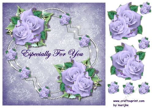 Special Roses In Glitter Frame