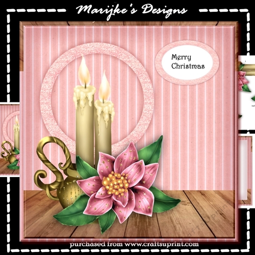 Classic  Pink Poinsettia  Mini Kit