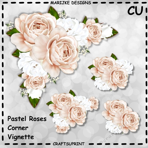 CU Pastel Roses Corner Vignette 