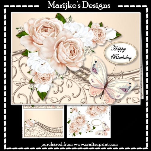 Sweet pastel  Roses Mini Kit A5