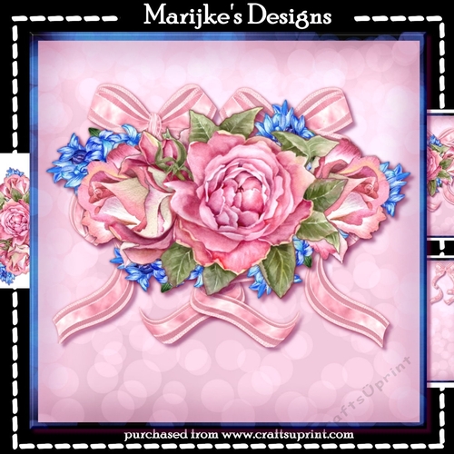  Bright Roses & Bluebells mini Kit