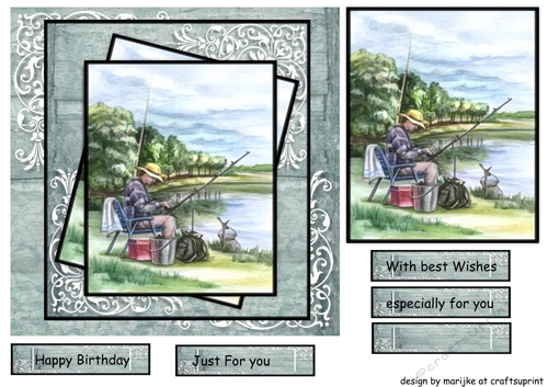 Male Card  Gone Fishin