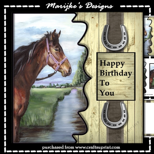 Male Card  Beautiful Horse  Mini Kit 