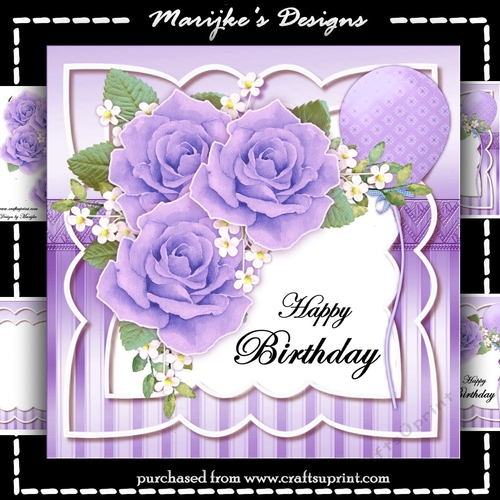 Purple Birthday Roses Mini Kit