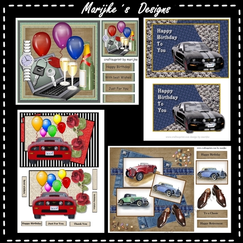 Kit 4 Male  Quick Cards