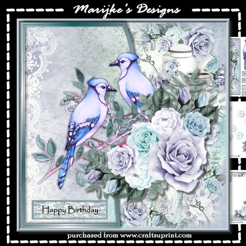 Birds &   Vintage Roses Mini Kit