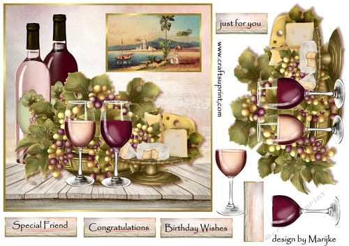 Male  Card  Cheese & Wine