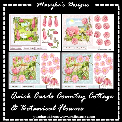 Country Cottages Kit 4 Quick Cards