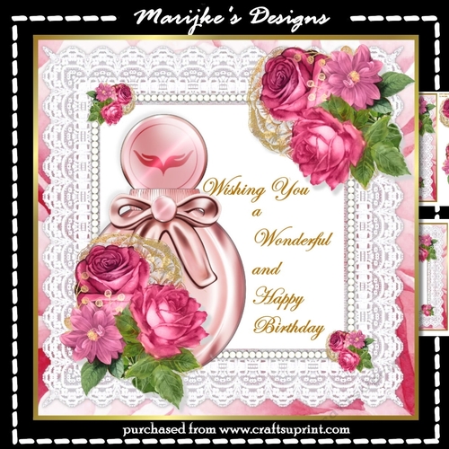 Pink Antique  Roses  Mini Kit