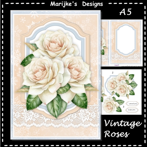 A5  Vintage Roses  Mini  Kit