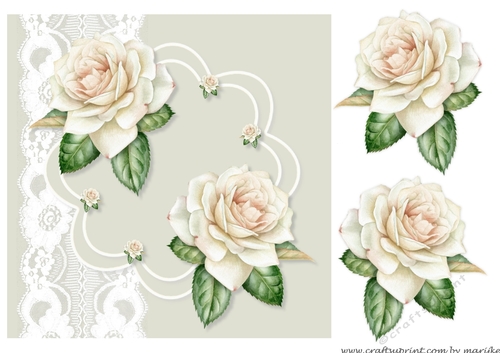 Quick Card Vintage  Roses