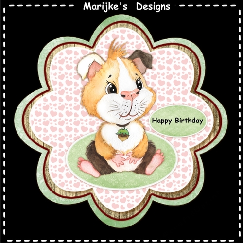 Cute Guinea Pig Flower Topper Mini Kit