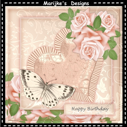 Vintage Roses & Heart Mini Kit