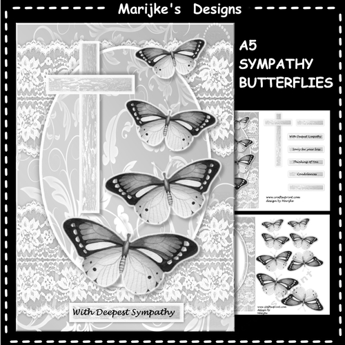 A5 Sympathy Butterflies mini kit