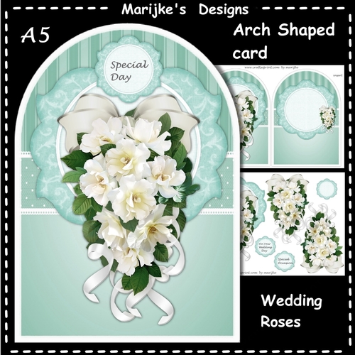 Arch Shaped Card Wedding Roses