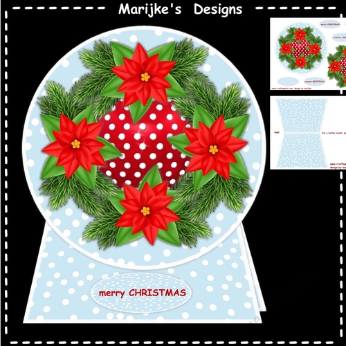 ChristmasPoinsettias  Globe Mini Kit
