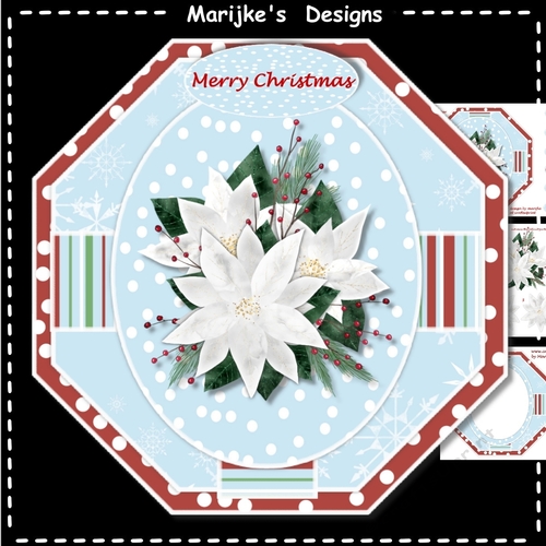 Octagon Christmas Poinsettias