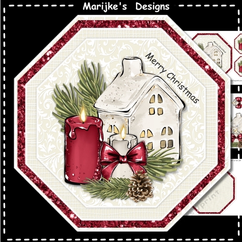 Octagon Christmas House  Mini Kit