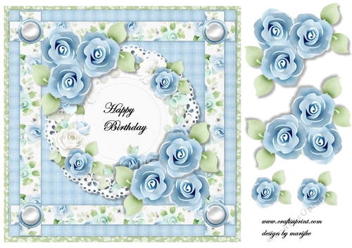 Birthday Roses Quick card