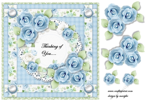 Thinking of You Roses  Quick card