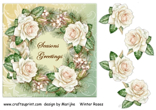 Winter Roses Quick Card 3