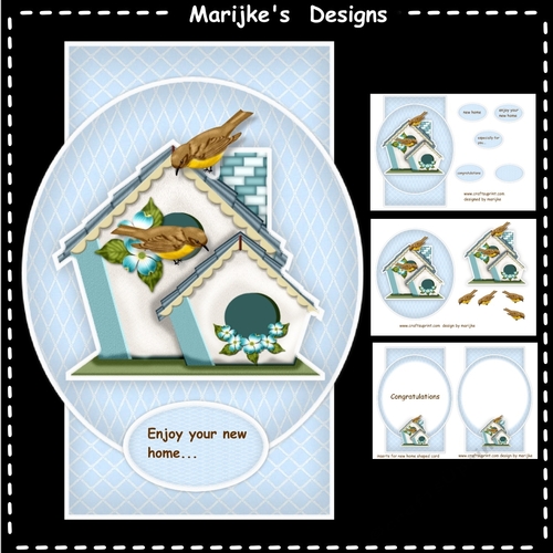 Shaped Card Topper New Home
