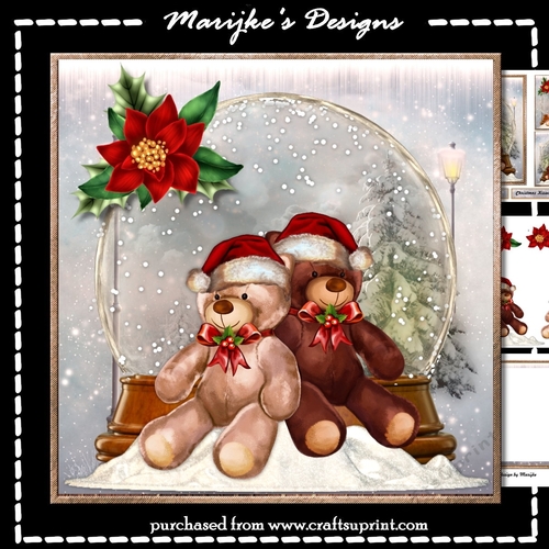 Christmas Teddies Mini kit 7x7