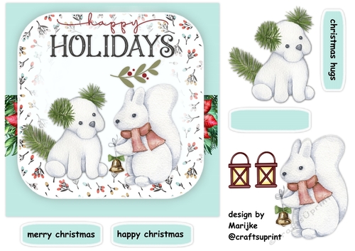 Cute  Animals    7x7 