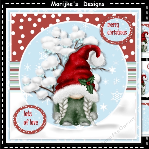 Christmas  Gnome  Girl  Mini Kit