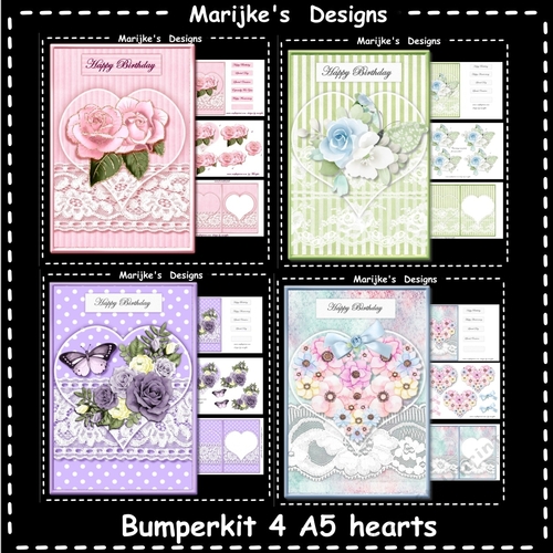 Bumperkit 4 A5 Hearts & Flowers 