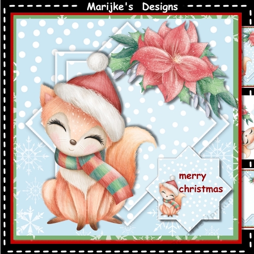 Cute Christmas  Fox  Mini Kit
