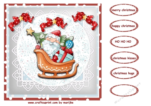 Cute santa Sleigh  