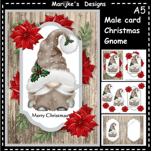 Male Card Christmas Gnome Mini Kit