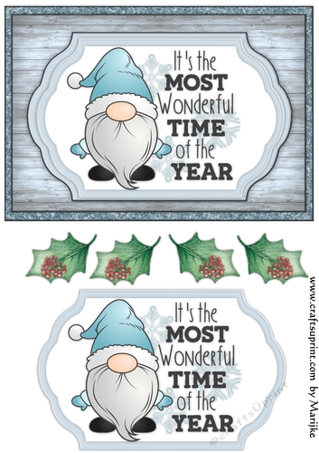 A5  Merry Christmas Gnomie 1