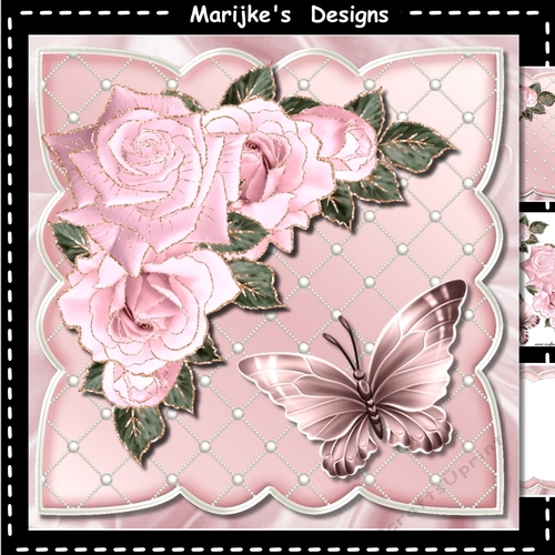 Vintage Pink  Roses Beauty Mini Kit