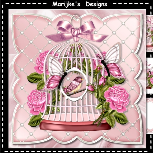  Pink Birdcage  Mini Kit