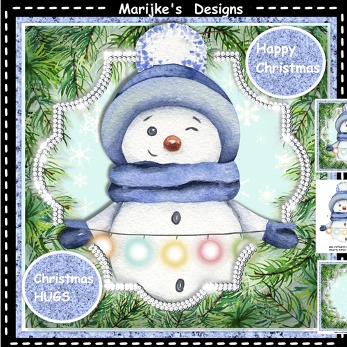 Snowman Cutie in Blue Mini Kit
