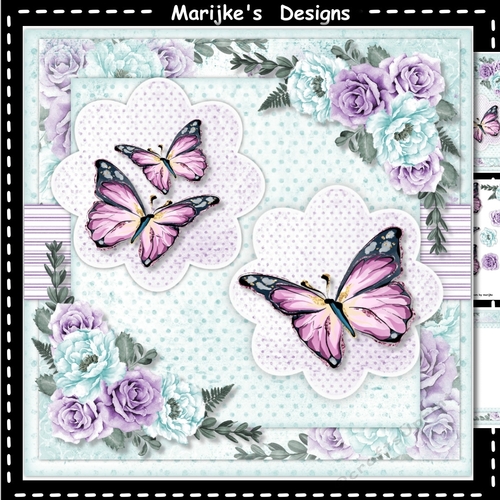 pretty Roses & Butterflies  Mini Kit