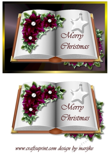 Book Christmas Purple poinsettias